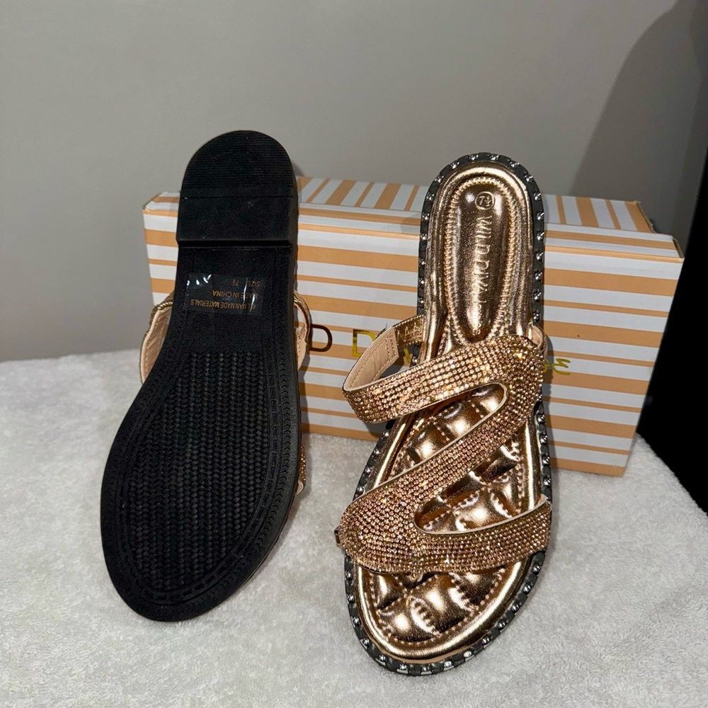 WILD DIVA lounge rose gold sandals